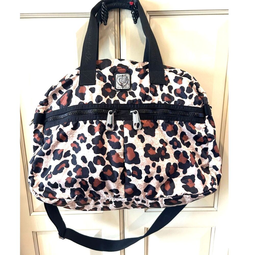 Brighton Vintage Leopard Print Duffle Bag